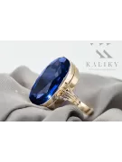 Пръстен Винтидж стил Сапфир 14K жълто злато vrc113y